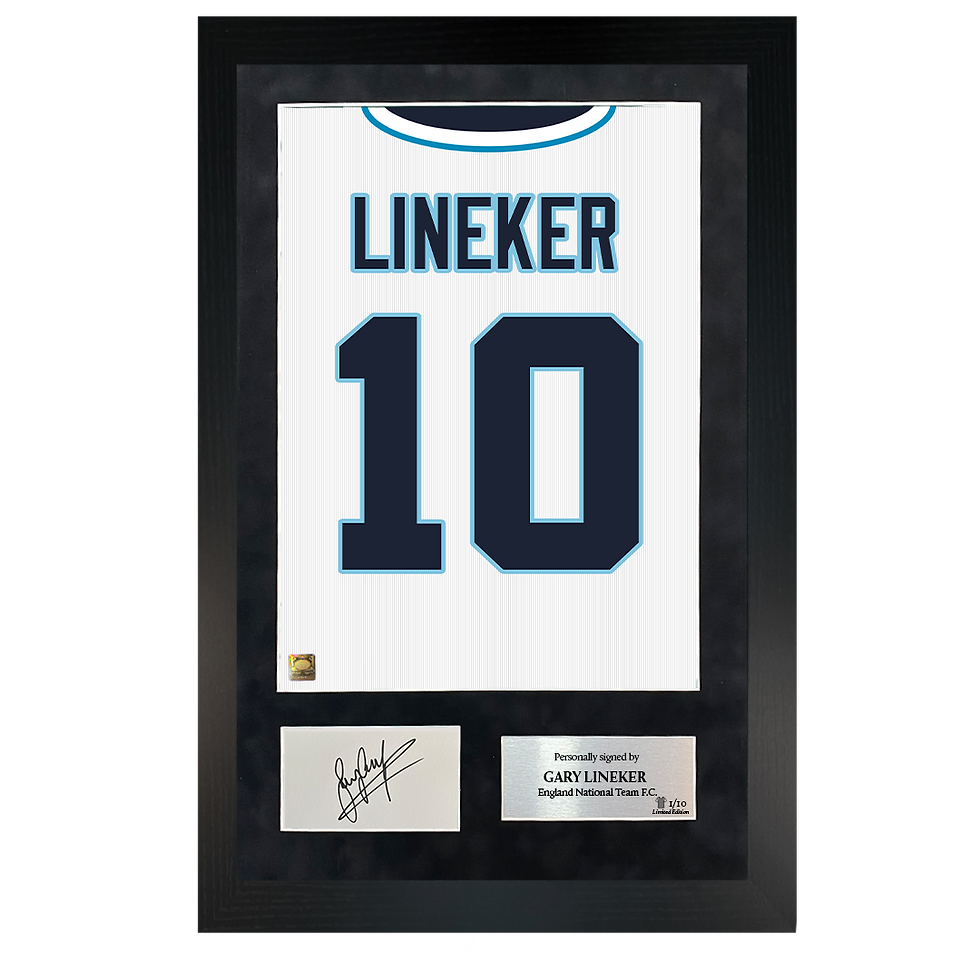 Thumbnail: Gary Lineker | Signed 96 Shirt Back Poster Frame