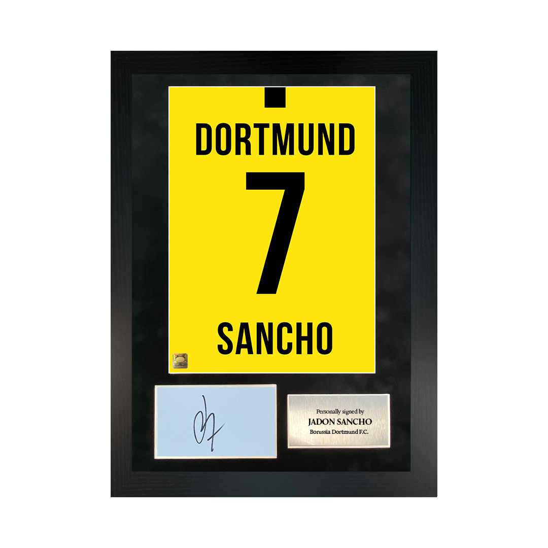 Jadon Sancho | Signed Shirt Back Poster Frame