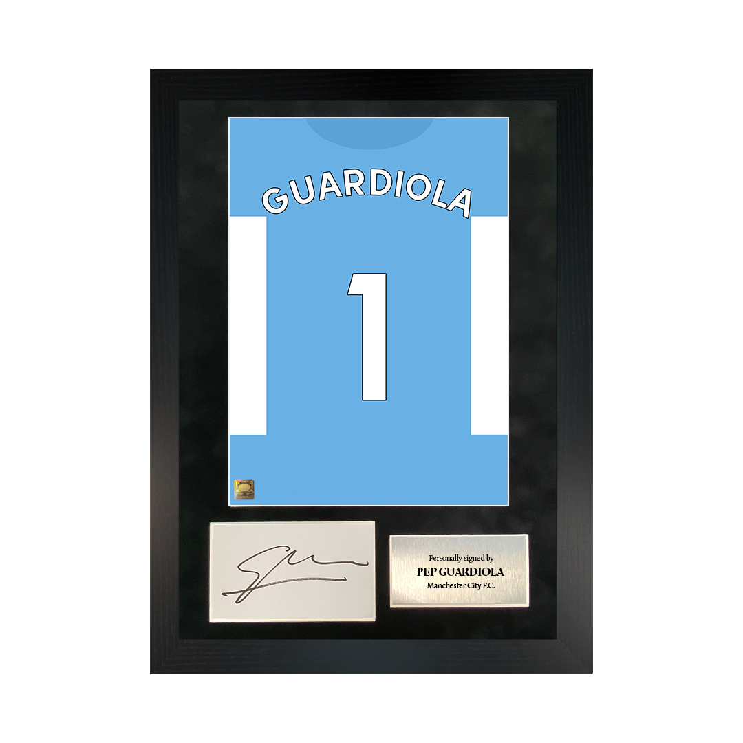 Pep Guardiola | Signed 21/22 Shirt Back Poster Frame