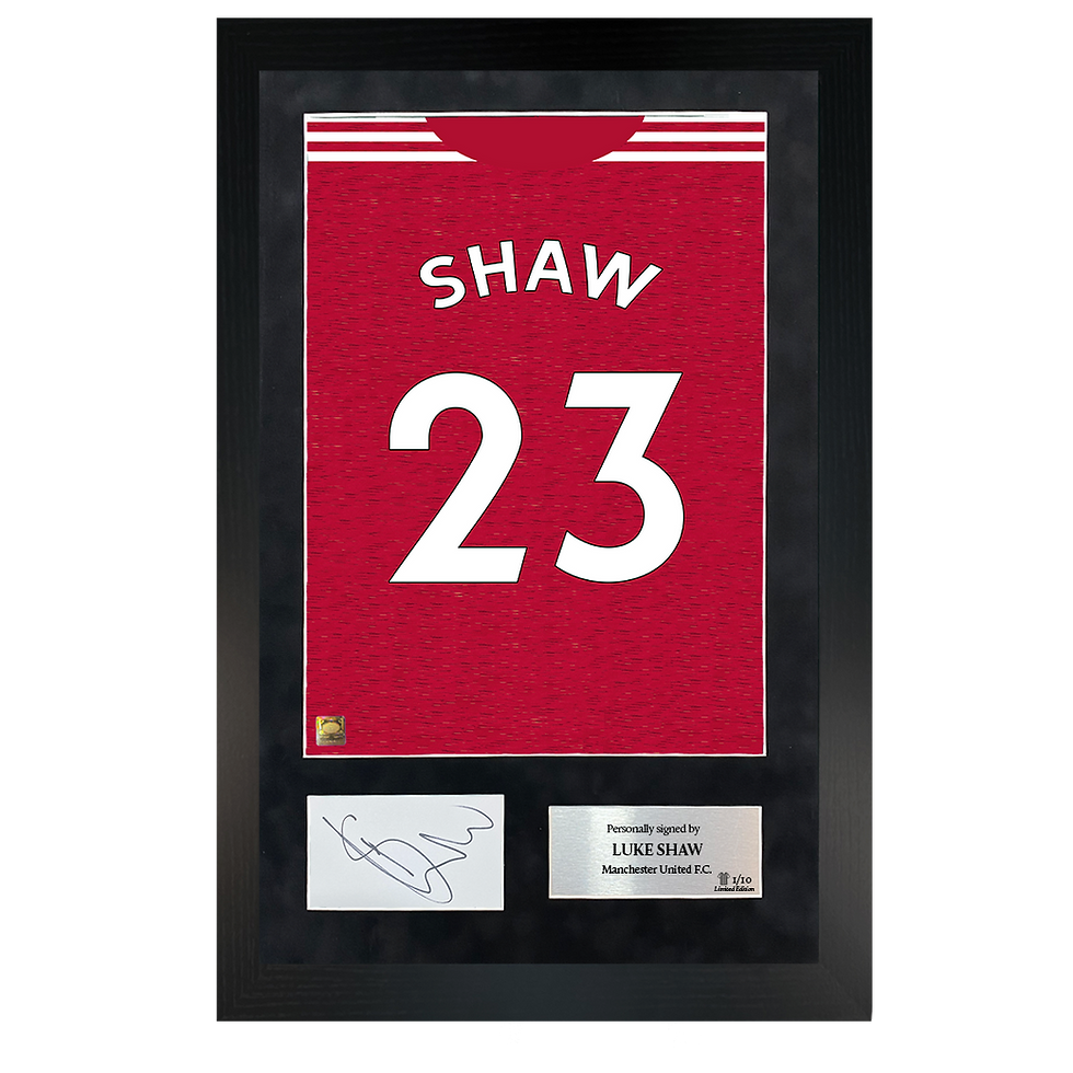 Thumbnail: Luke Shaw | Signed 20/21 Shirt Back Poster Frame