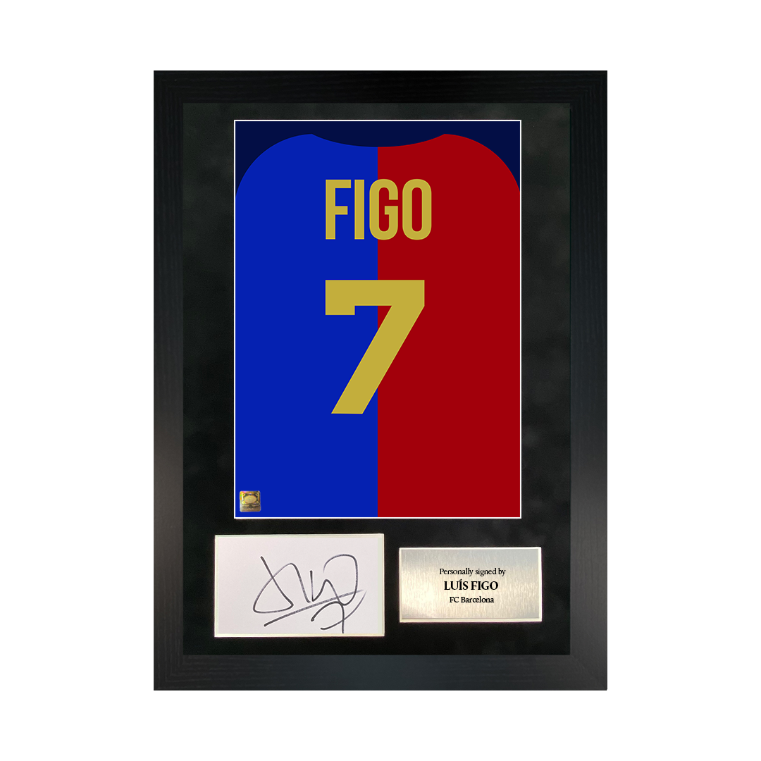 Luís Figo | Signed 99/00 Shirt Back Poster Frame