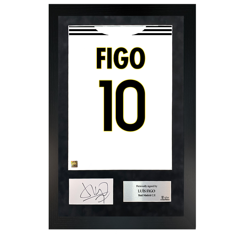 Thumbnail: Luís Figo | Signed 04/05 Shirt Back Poster Frame