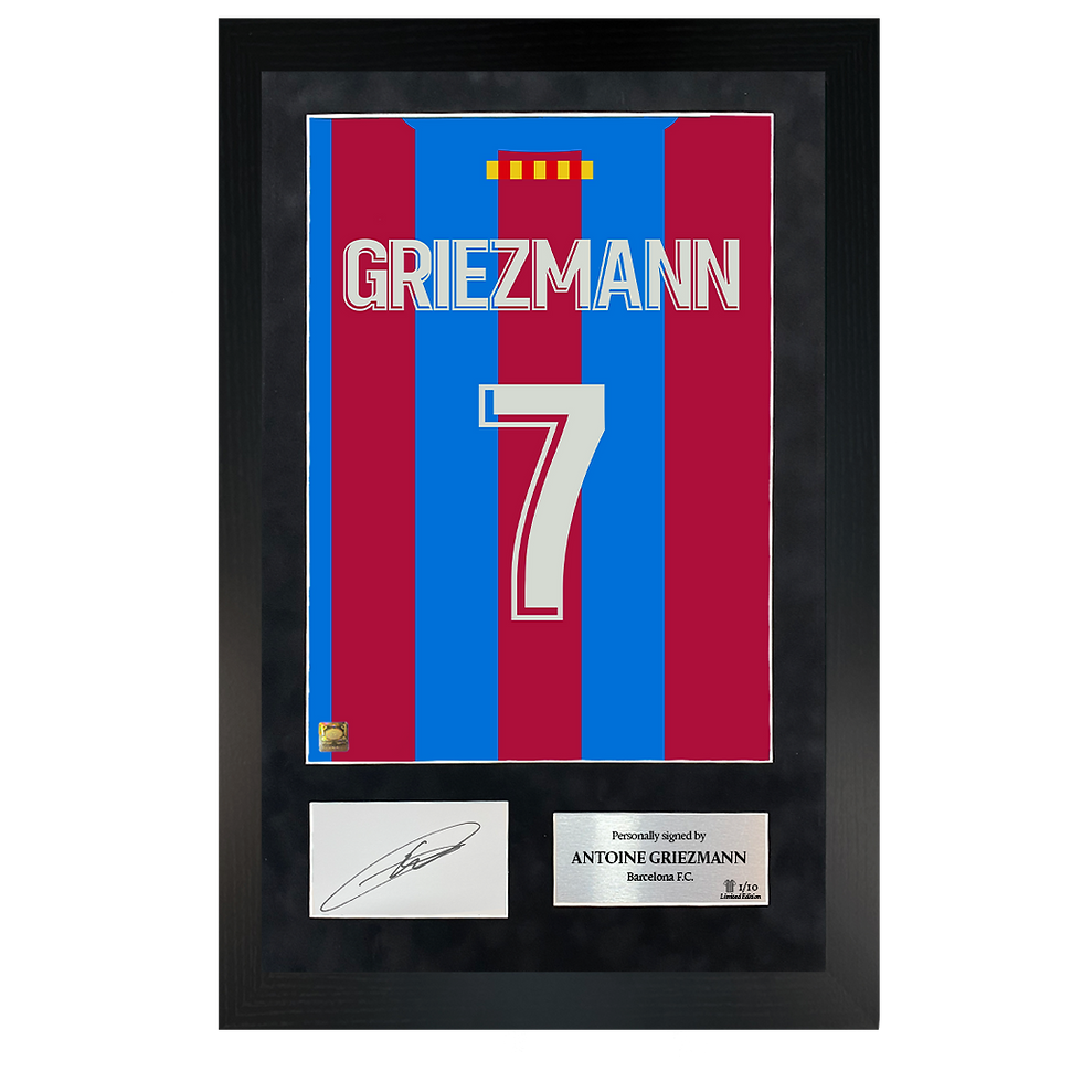Thumbnail: Antoine Griezmann | Signed 21/22 Shirt Back Poster Frame