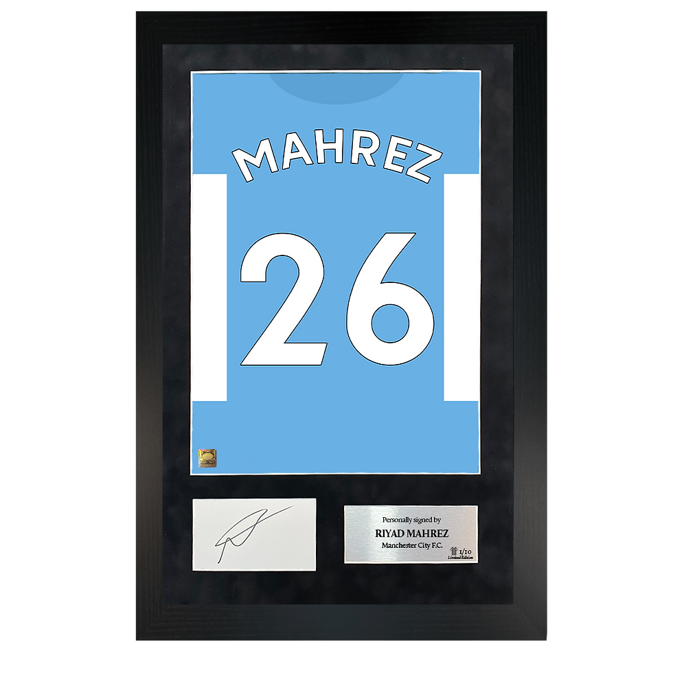 Thumbnail: Riyad Mahrez | Signed 21/22 Shirt Back Poster Frame