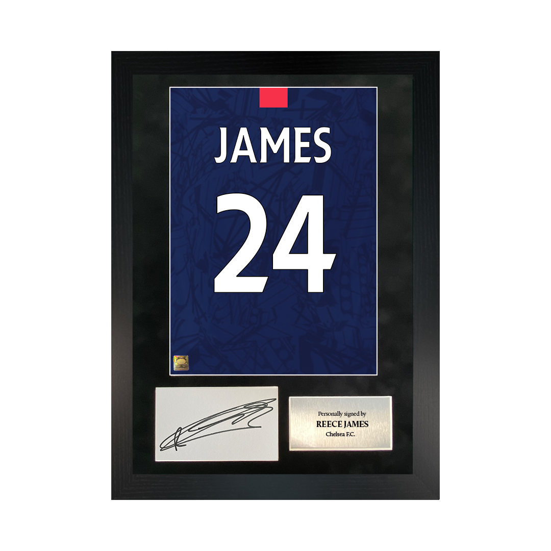 Reece James | Signed 19/20 Shirt Back Poster Frame