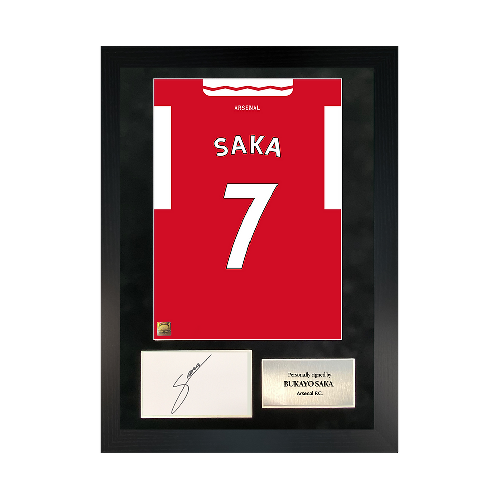 Bukayo Saka | Signed 22/23 Shirt Back Poster Frame