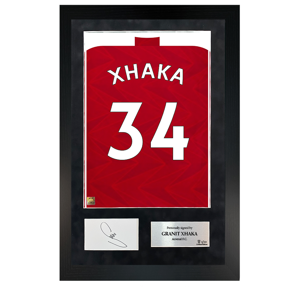 Thumbnail: Granit Xhaka | Signed 20/21 Shirt Back Poster Frame