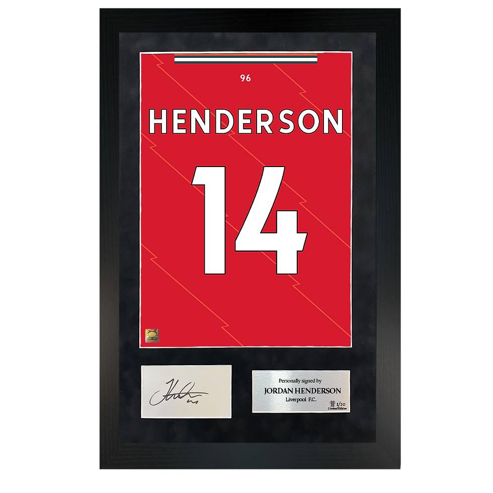Thumbnail: Jordan Henderson | Signed 21/22 Shirt Back Poster Frame