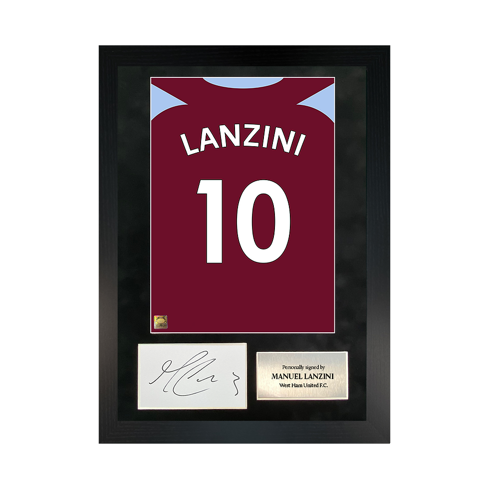 Manuel Lanzini | Signed 20/21 Shirt Back Poster Frame