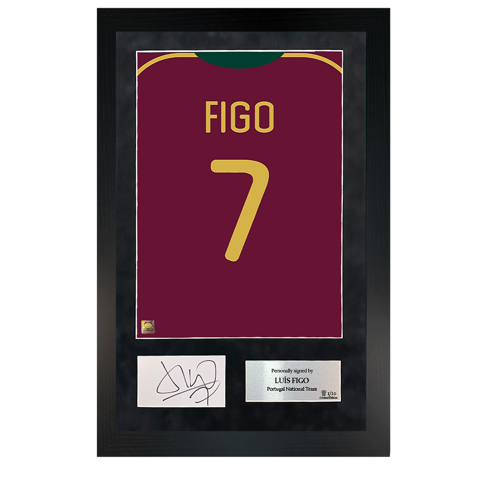 Thumbnail: Luís Figo | Signed 06/08 Shirt Back Poster Frame