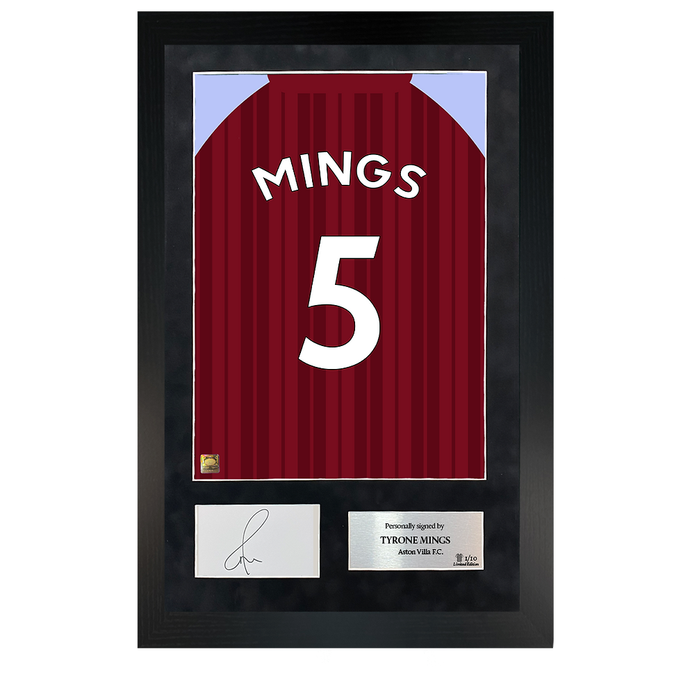 Thumbnail: Tyrone Mings | Signed 21/22 Shirt Back Poster Frame