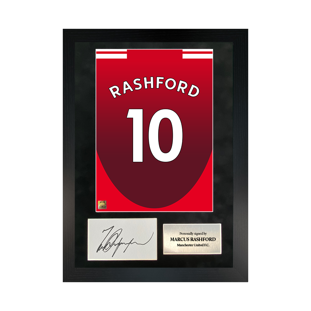 Marcus Rashford | Signed 24/25 Shirt Back Poster Frame