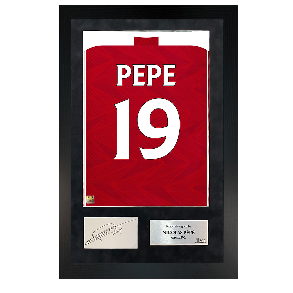 Thumbnail: Nicolas Pépé | Signed 20/21 Shirt Back Poster Frame