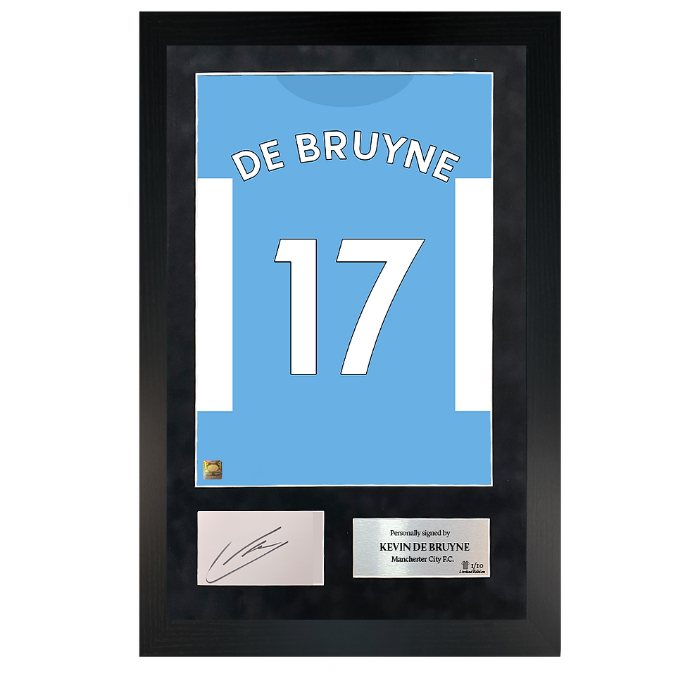 Thumbnail: Kevin de Bruyne | Signed 21/22 Shirt Back Poster Frame