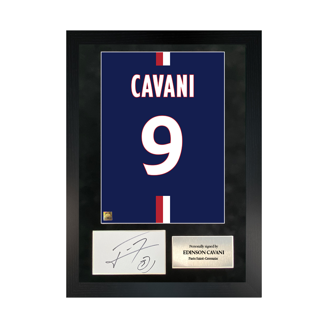 Edison Cavani | Signed Shirt Back Poster Frame