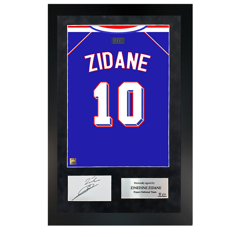 Thumbnail: Zinedine Zidane | Signed 98 Shirt Back Poster Frame