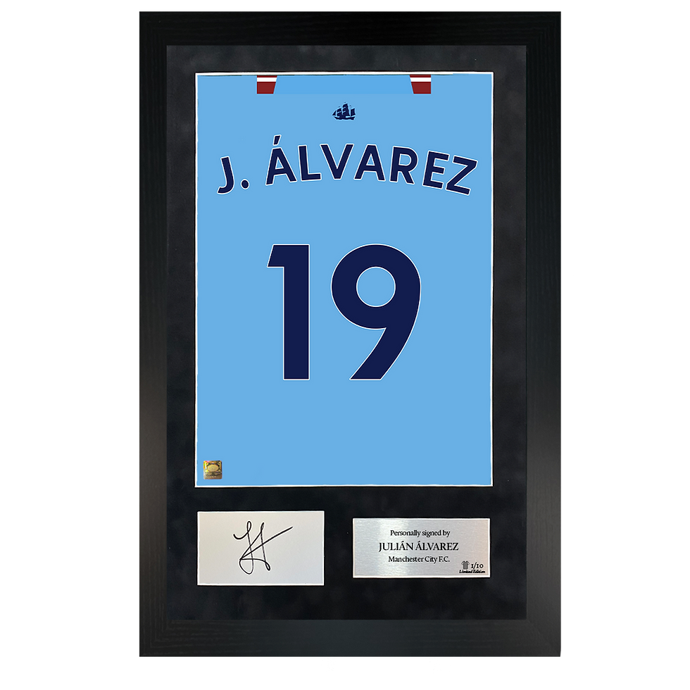 Thumbnail: Julián Álvarez | Signed 22/23 Shirt Back Poster Frame