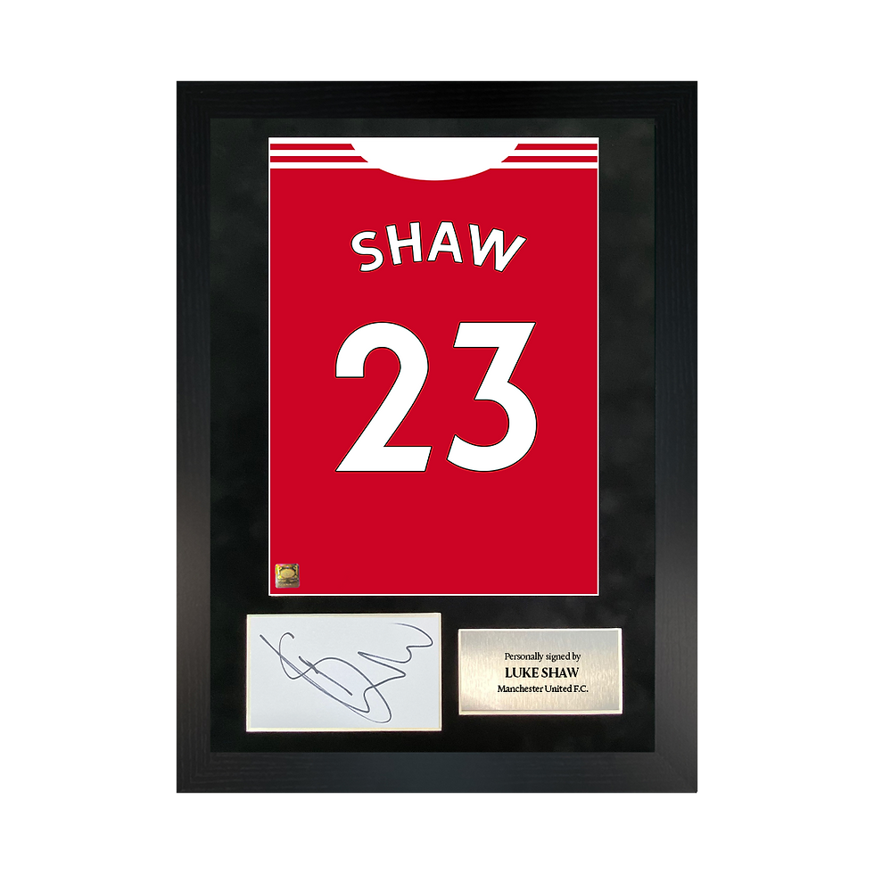 Luke Shaw | Signed 21/22 Shirt Back Poster Frame