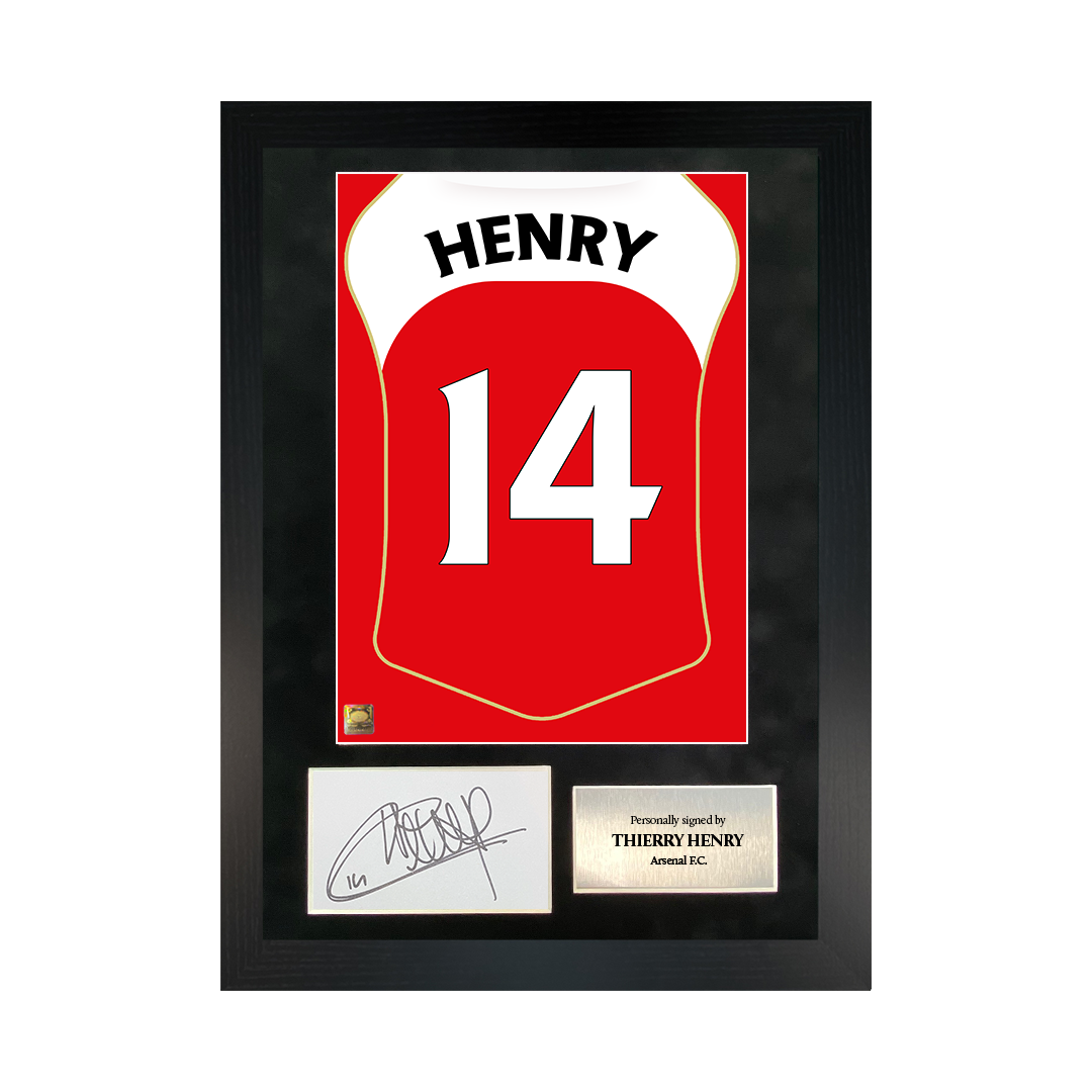 Thierry Henry | Signed 04/05 Shirt Back Poster Frame
