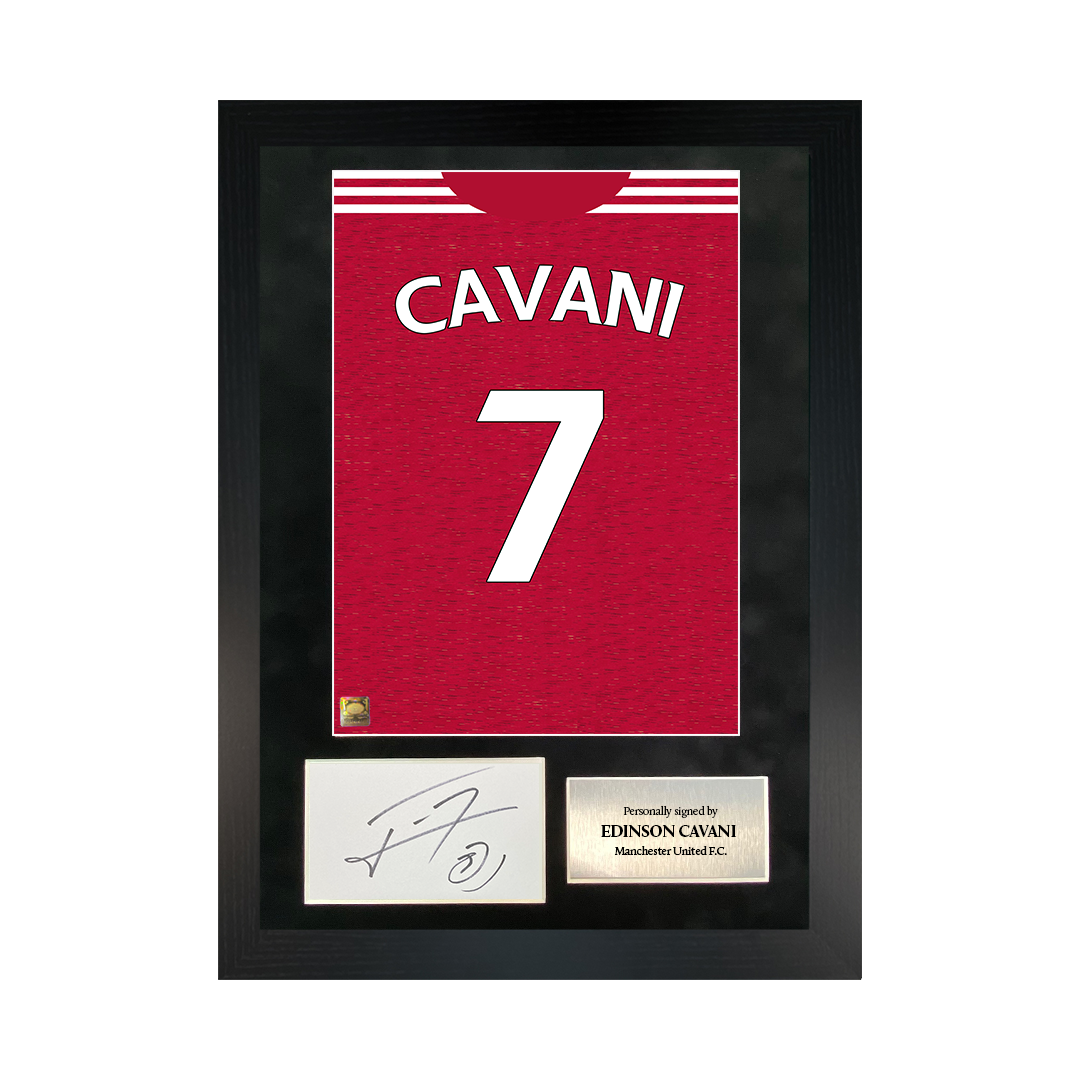 Edison Cavani | Signed 20/21 Shirt Back Poster Frame