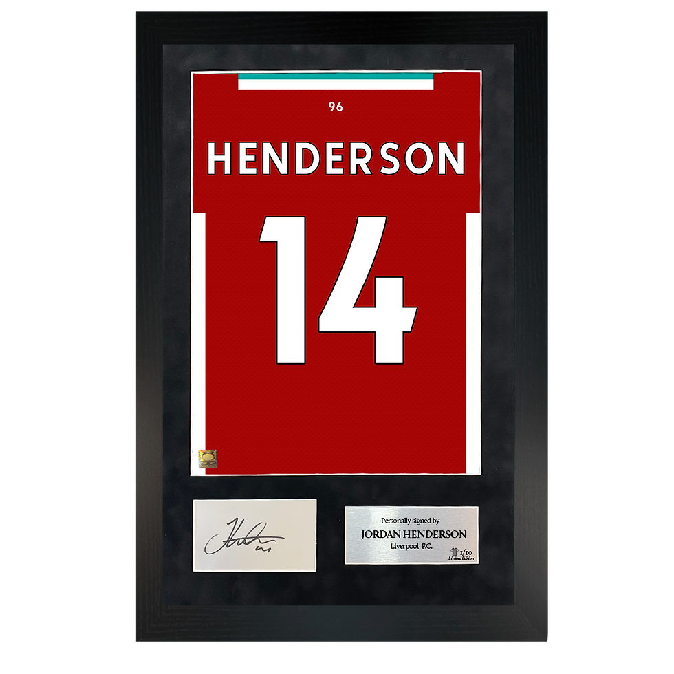 Thumbnail: Jordan Henderson | Signed 20/21 Shirt Back Poster Frame