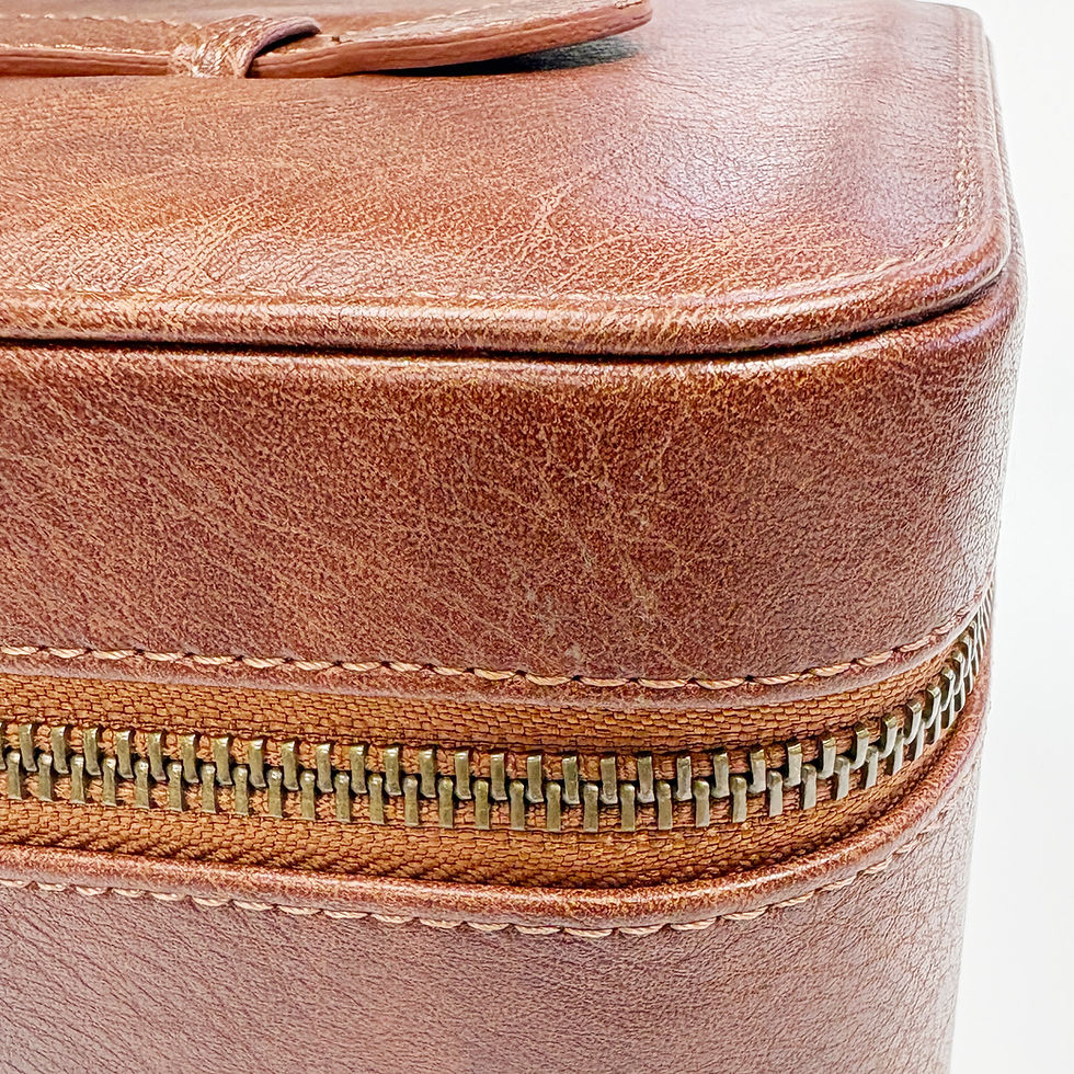Thumbnail: Large Size - Vegan Leather Travel Case + Trays - British Tan