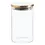 Thumbnail: 15.5cm Clear glass cylinder candle holder with gold or silver  lid