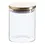 Thumbnail: 12.5cm Clear glass cylinder candle holder with gold or silver  lid