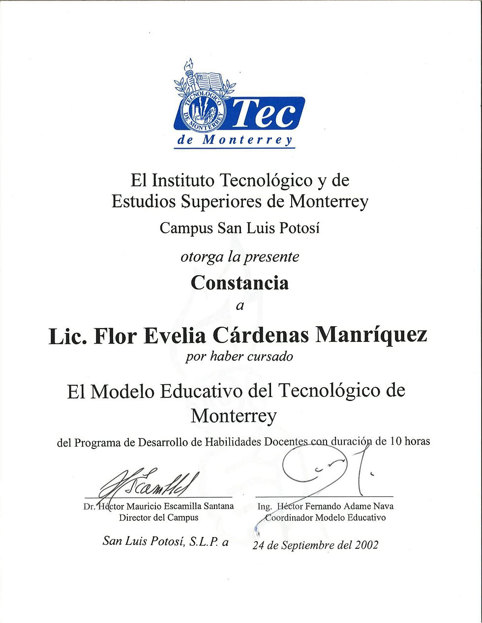 CONSTANCIA