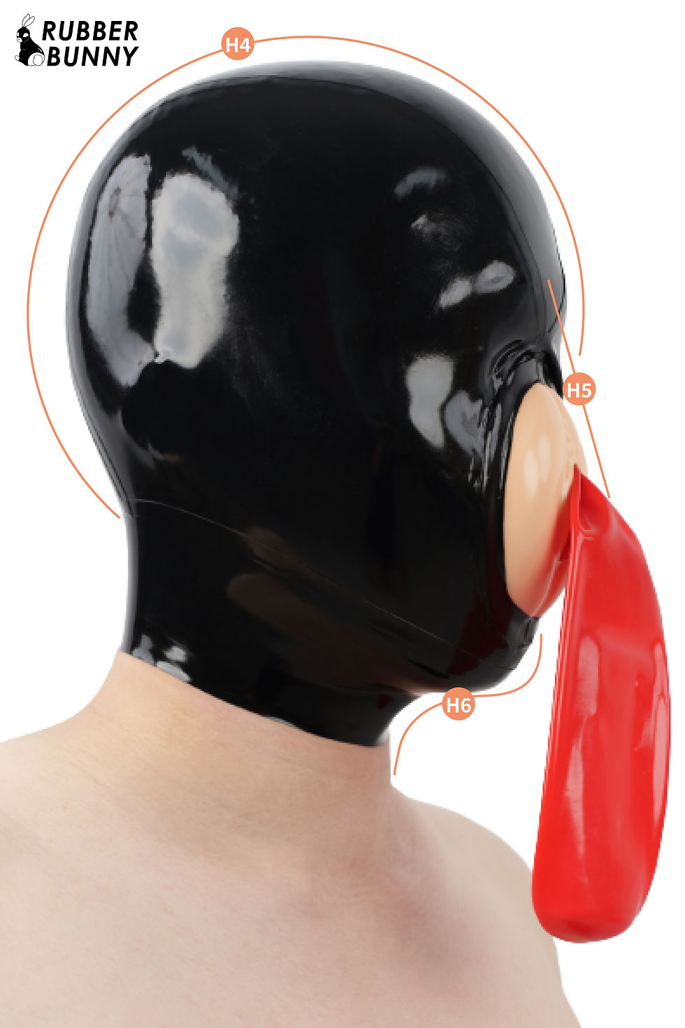 Miniaturbild: RubberBunny - Pussy Mask with Microporous Latex Hood & Sheath (Fix size)