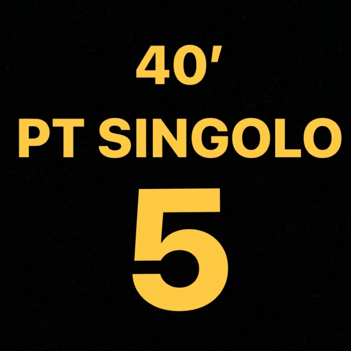 PERSONAL TRAINING SINGOLO 40” 5 LEZIONI