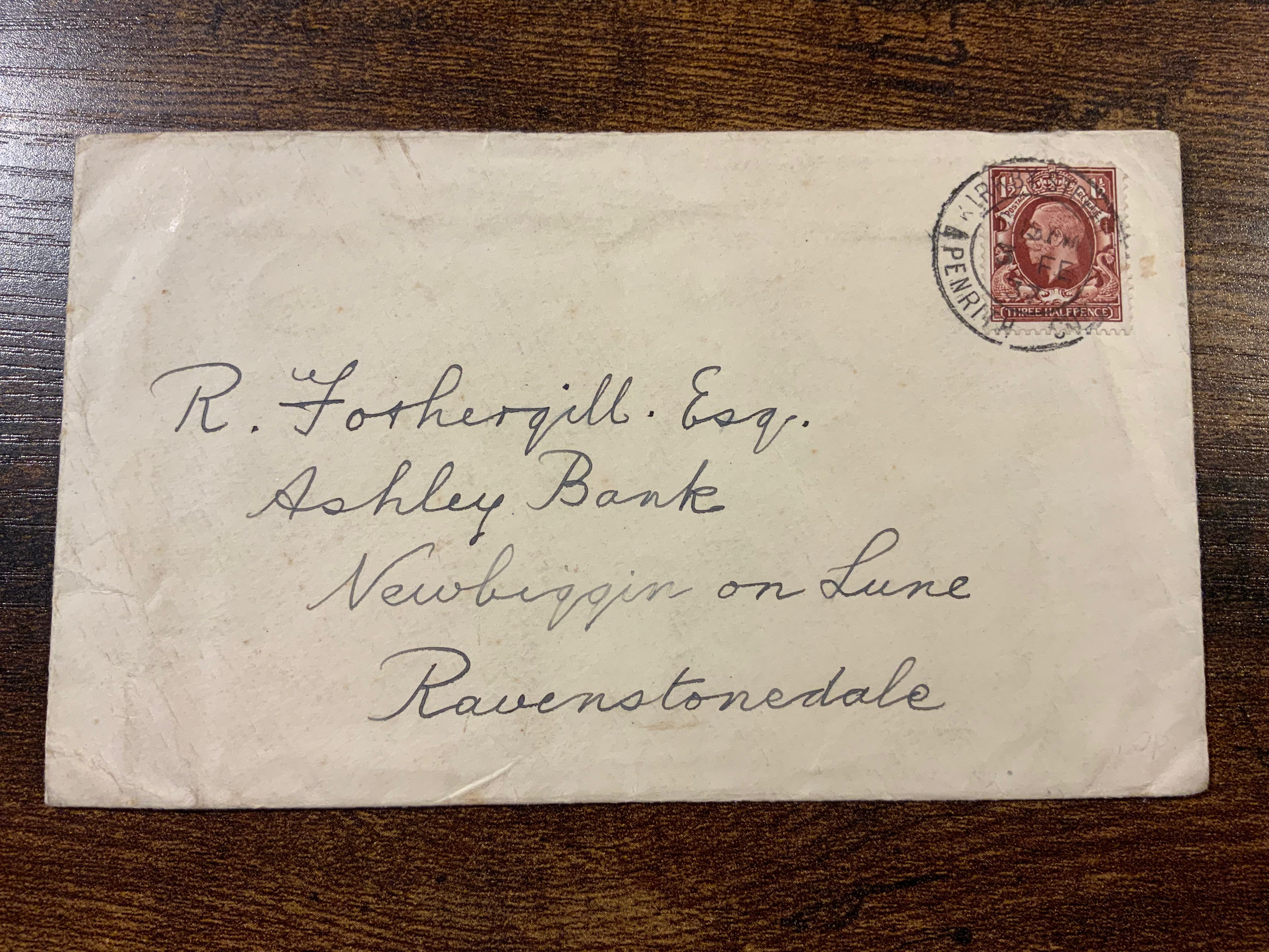 1937 Cover Kirkby Stephen cancel
