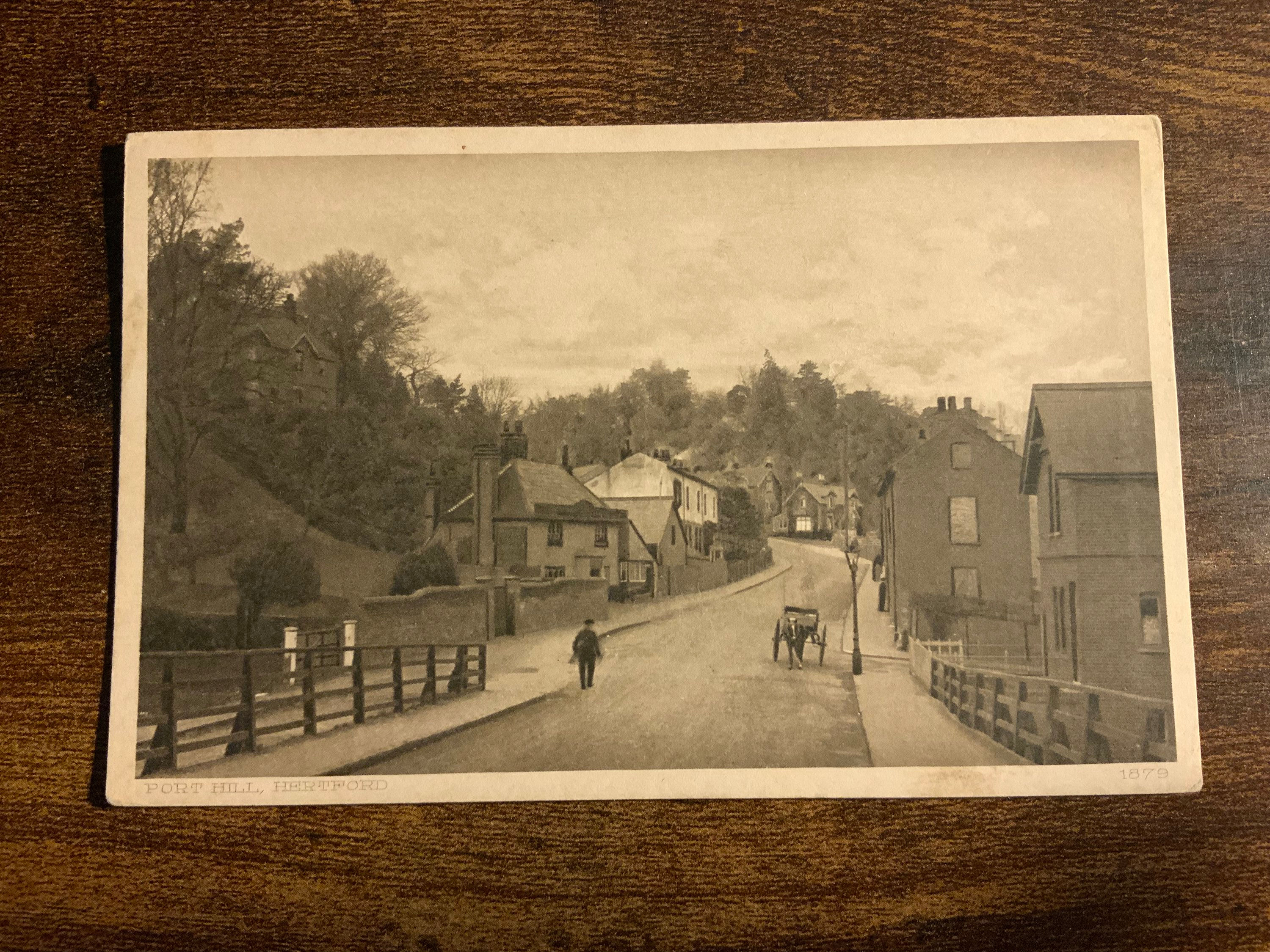 Hertfordshire, Hertford, Port Hill, Unused, Vintage Postcard.