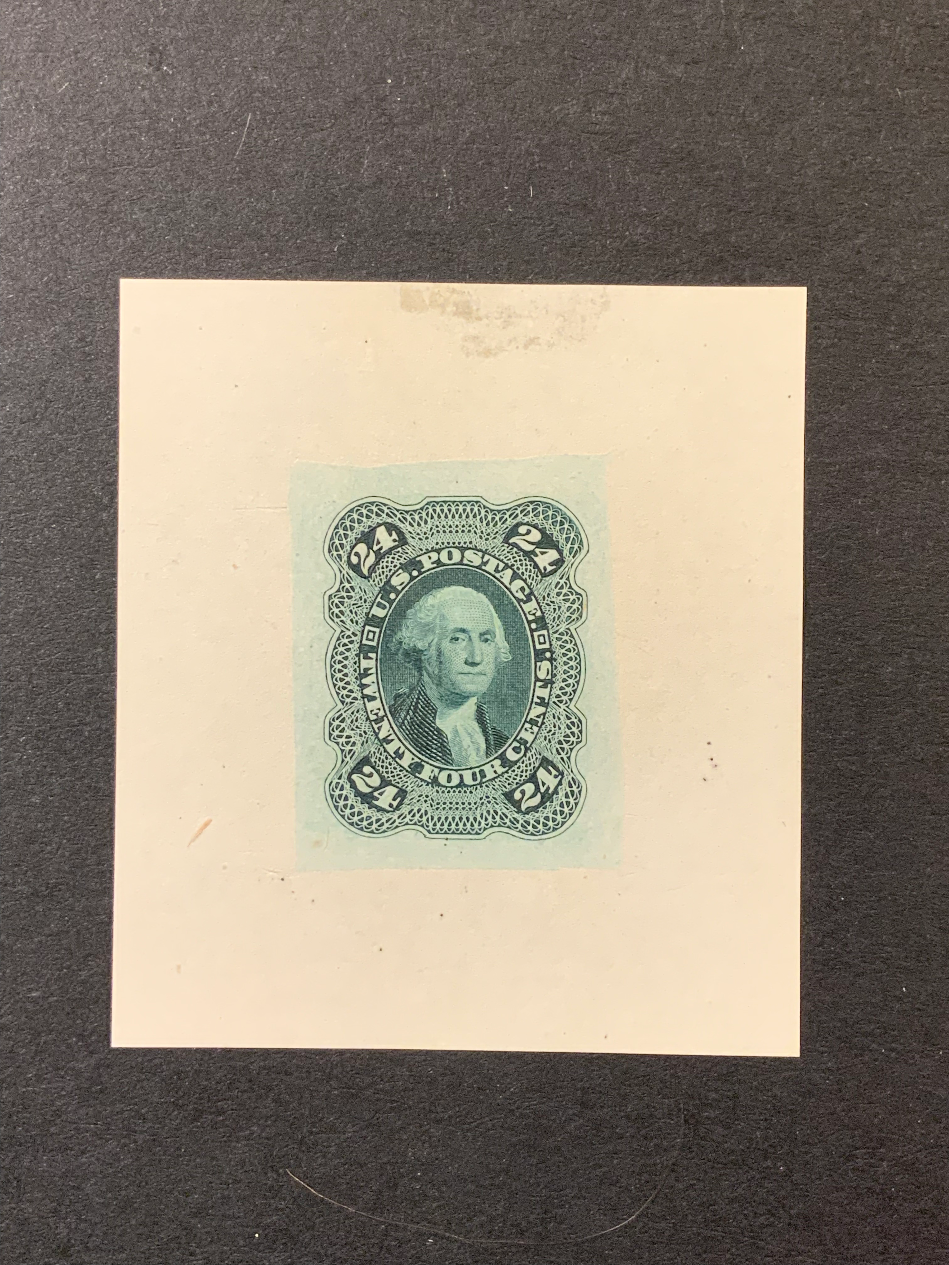 USA 1861 Essay Toppan Carpenter & Co 24c in deep green very fine