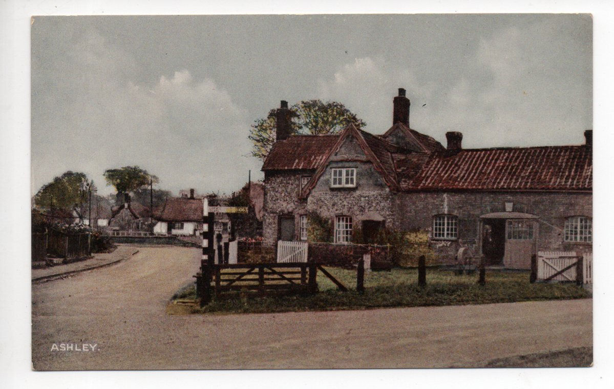 Cambridgeshire, Ashley, Near Newmarket, Unused, Vintage Postcard.