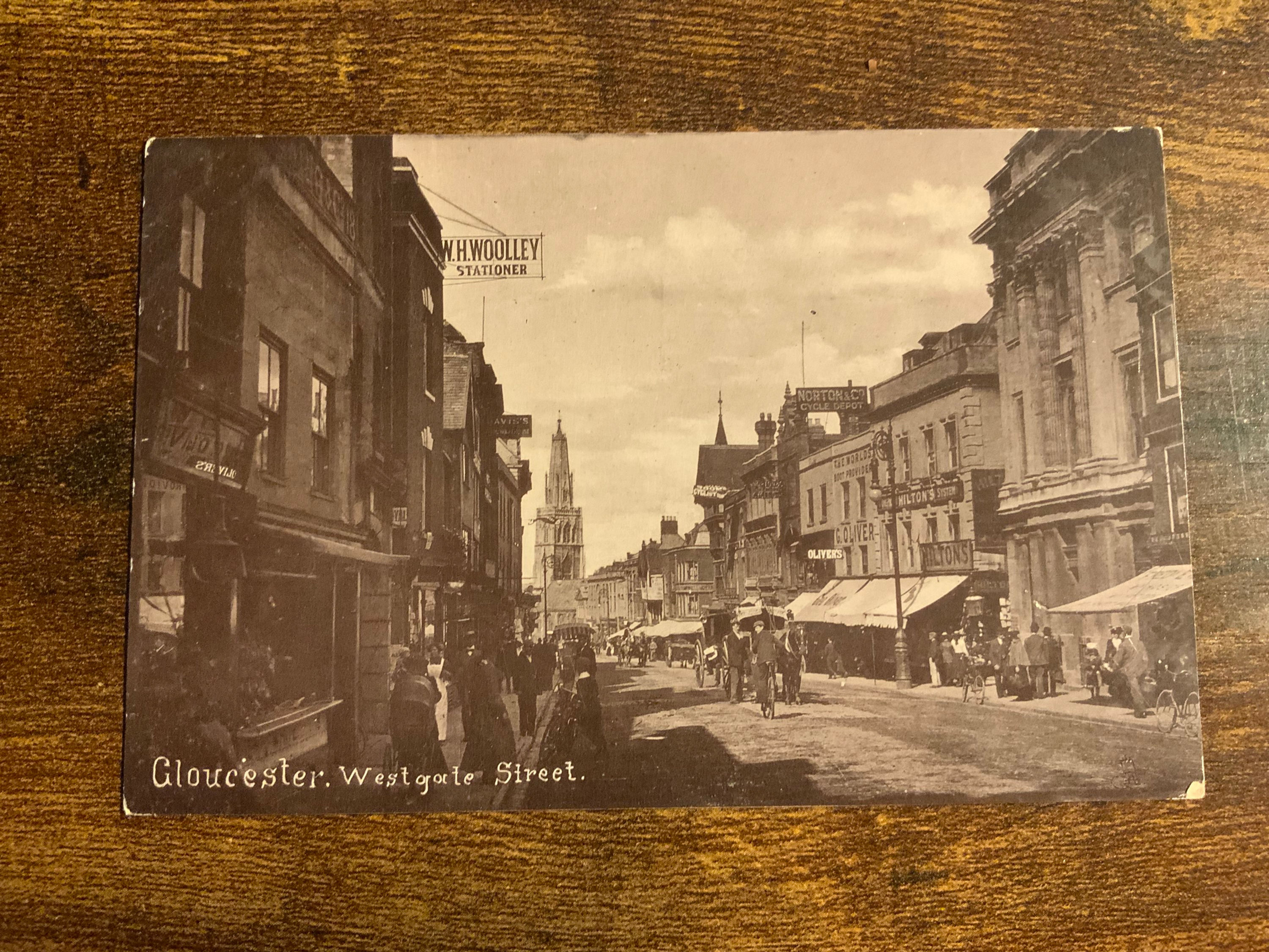 Gloucestershire, Gloucester, West Gate Street, 1904, Used Vintage Postcard.