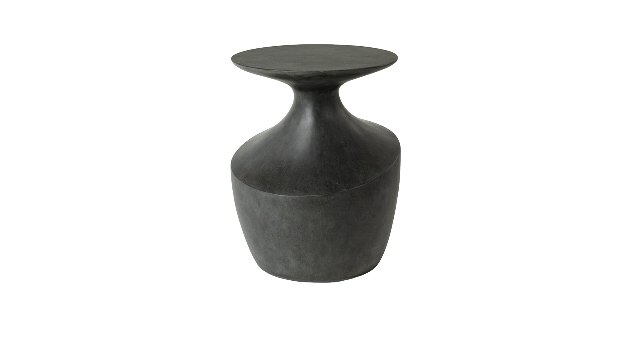 CHELSEA OUTDOOR SIDE TABLE SHORT, CHARCOAL