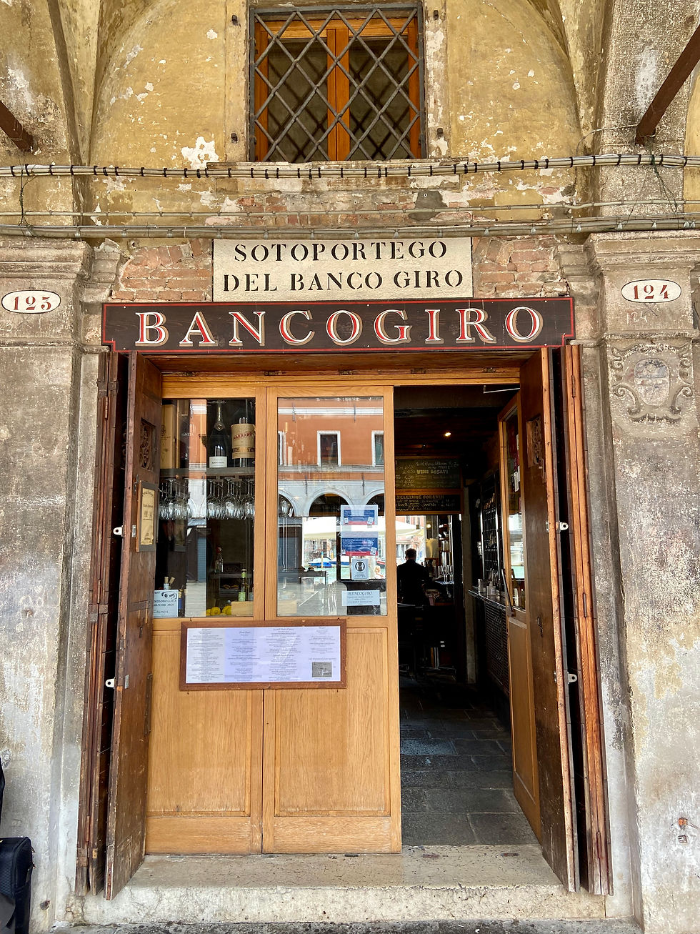 Bancogiro bacaro wine bar in Venice
