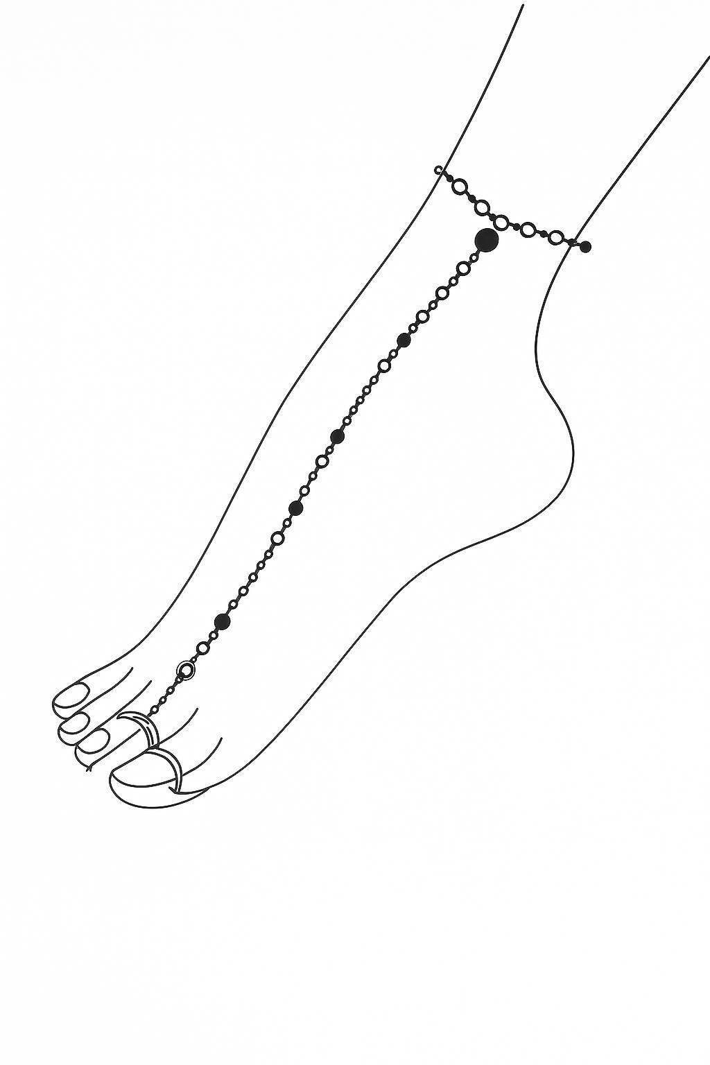 Sweetheart Silver Barefoot Anklet