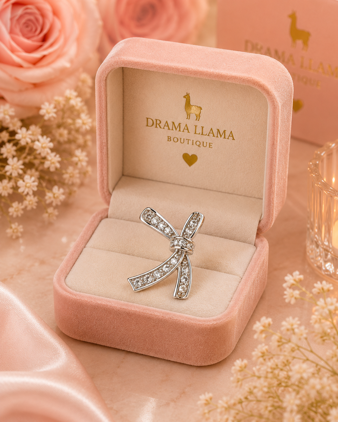 Crystal Bow Statement Ring