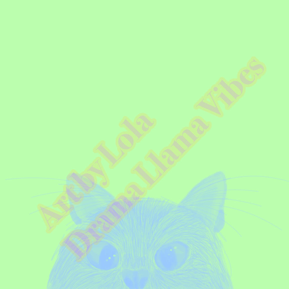 Thumbnail: Pastel Cat Digital Art by Lola – Fresh Green