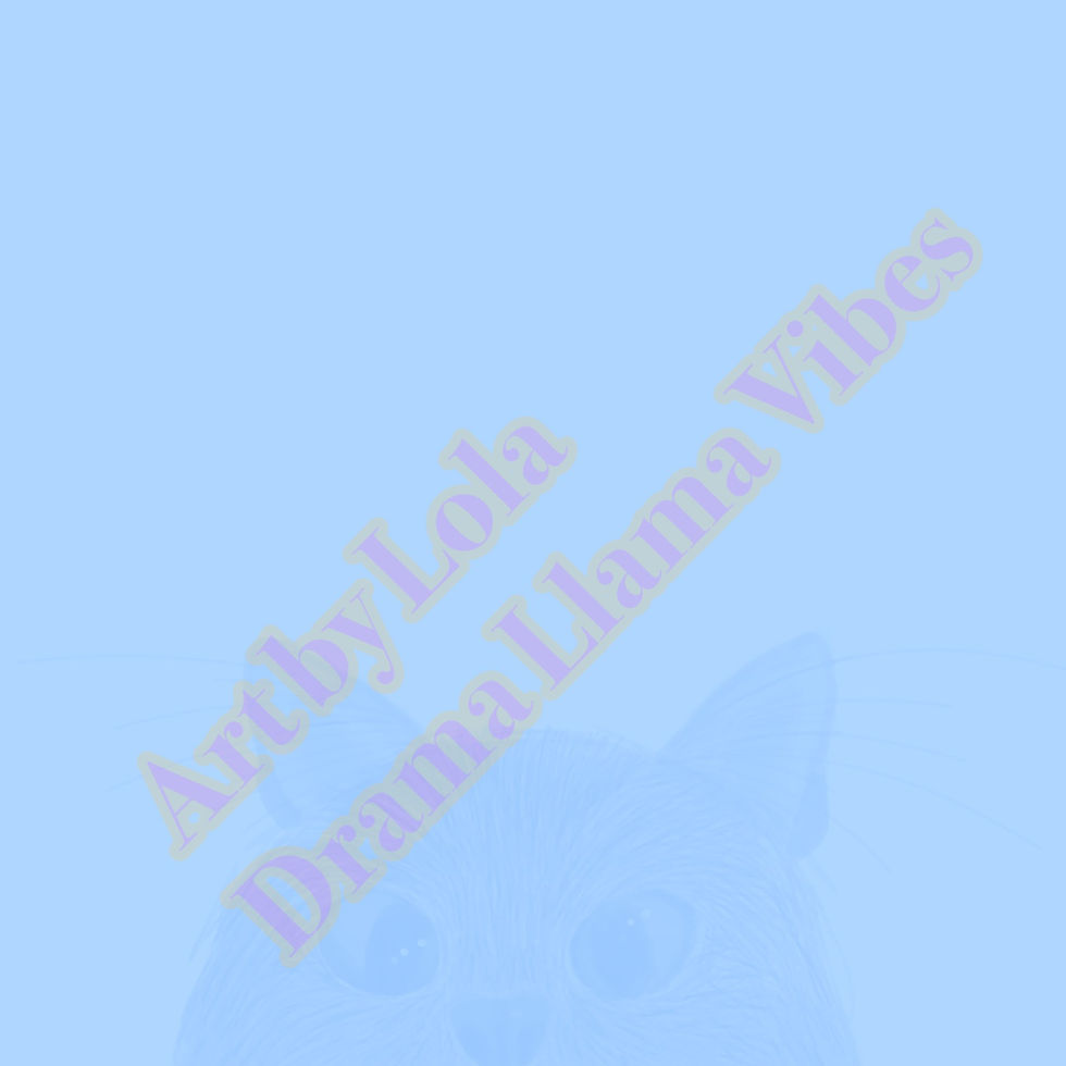 Thumbnail: Pastel Cat Digital Art by Lola – Sky Blue