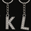 Thumbnail: A–Z Rhinestone Alphabet Keyring – Sparkling Silver Letter Keychain for Bags, Key