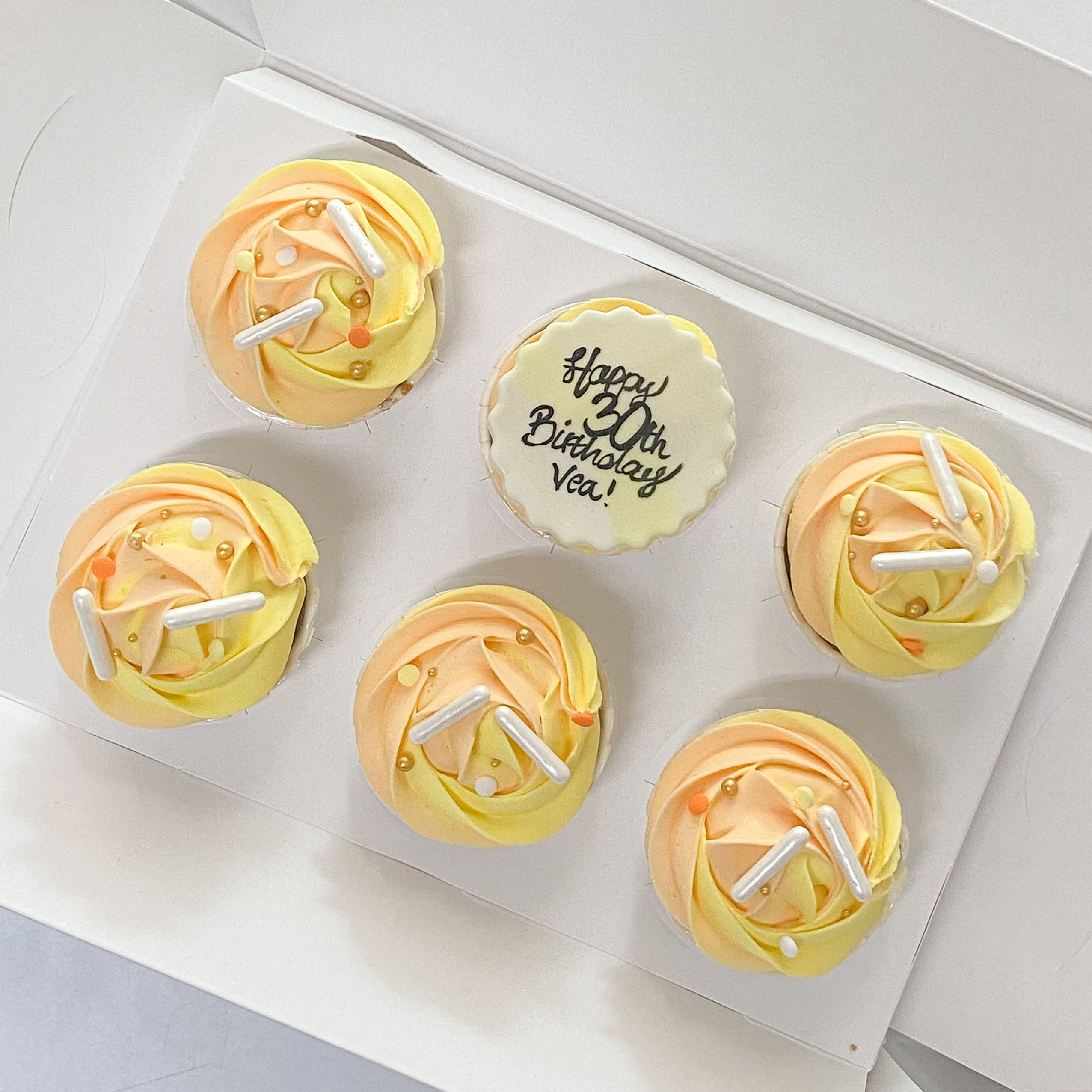 Yellow Orange Theme Cupcake