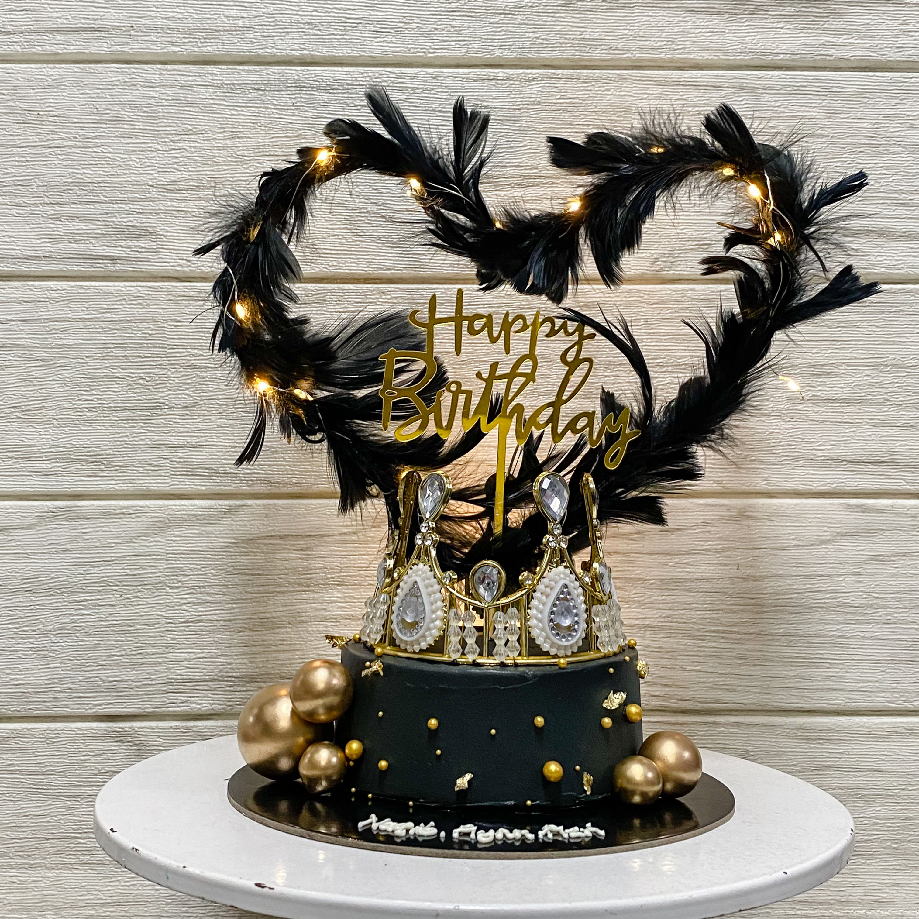 Feather Princess Crown Cake