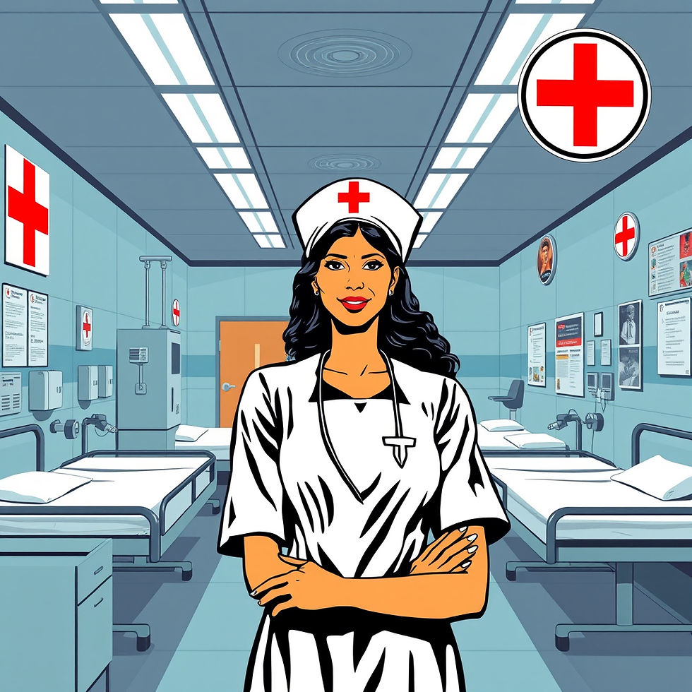 Indian nurse inside a German Hospital