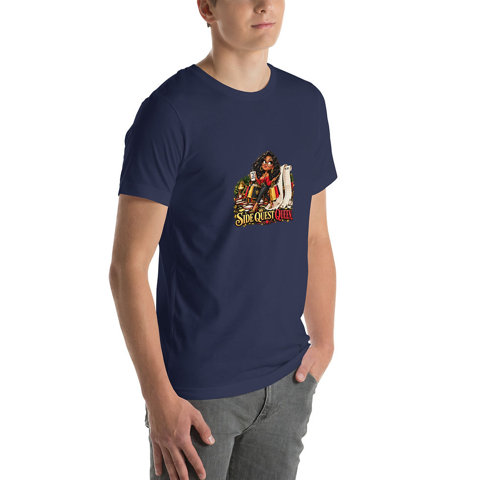 Thumbnail: Chronicles — Side Quest Queen Black Character T-Shirt