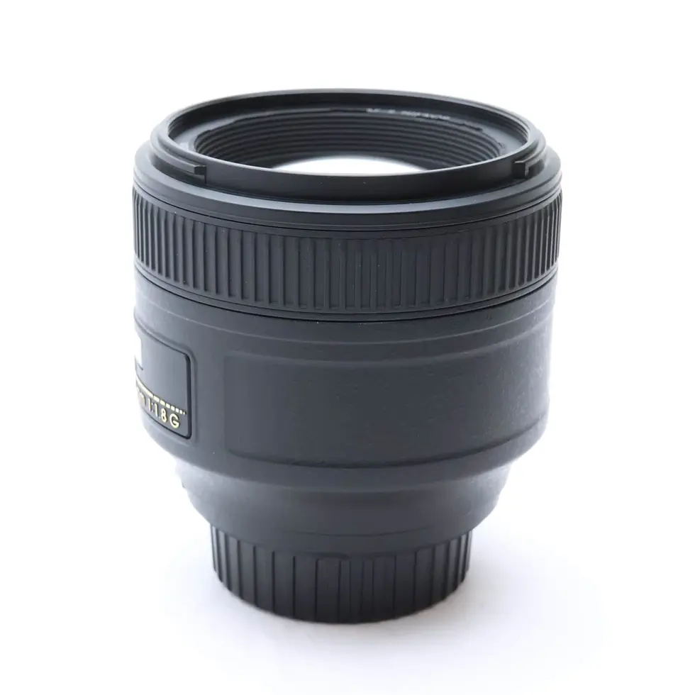 Black camera lens, isolated on white. Tamron 90mm f/2.8 Di III MACRO VXD. Vescar.