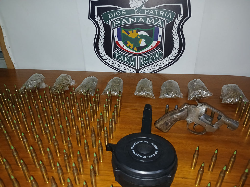 Operativo en “La Favela” deja armas, municiones y presunta droga decomisadas en David