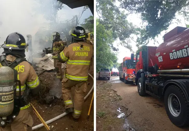Incendio arrasa vivienda en Portachuelo de David; bomberos evitaron que las llamas se propagaran
